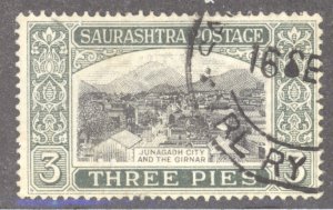 India- Feudatory States, Soruth, Scott #30, Used