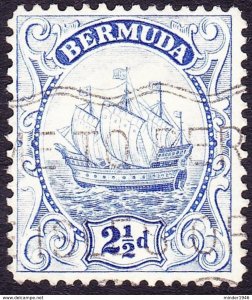 BERMUDA 1912 KGV 2½d BLUE SG48 FU