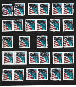 PCBstamps    US Lady Liberty & Flag Set 3965-3975 & 3978-3985b (18)-1