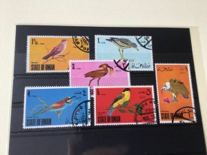 State of Oman Birds used  stamps  Ref 55137 