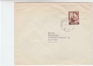 Liechtenstein 1939 Vaduz to Zurich  stamps cover R20527