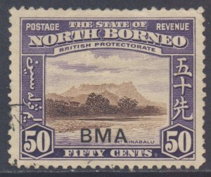 North Borneo Scott 219 - SG331, 1945 BMA 50c used