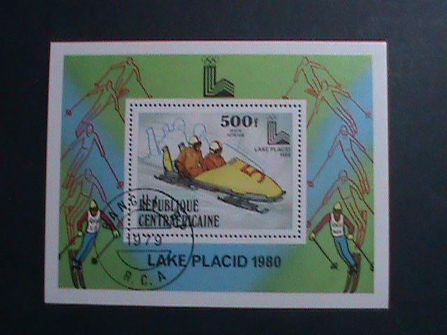 CENTRAL AFRICA-1979 OLYMPIC GAMES LAKE PLACID'80- CTO S/S VERY FINE