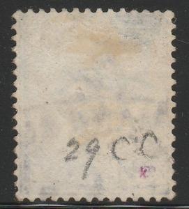 Malaya Straits Settlements 1882 QV 10c Slate wmk CrownCC used SG#49 M1444