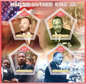 Stamps. Martin Luther King 2020 year 1+1 sheets perforated St.Vincent