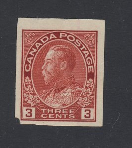 Canada Admiral Stamp #138-3c Imperf.  MNG Clip Corner VF Guide Value = $25.00