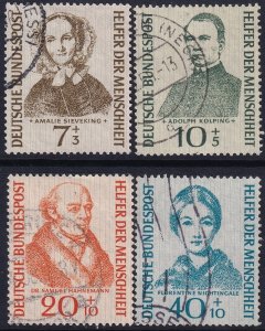 Germany 1955 Sc B344-7 set used