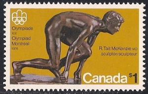 Canada #656 1 Dollar Olympic Sculptures mint OG NH XF