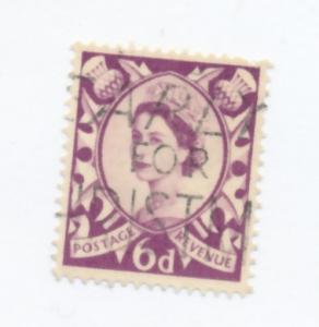 GB Scotland 1967 Scott 7 used - 6p, QE II