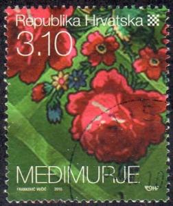 Croatia 759 - Used - 3.10k Medimurje Embroidery / Flowers (2010) (cv $1.50)