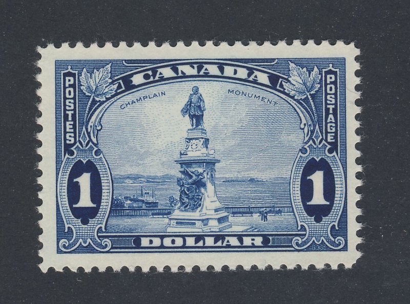 Canada $1.00 Stamp #227-$1.00 Champlain Monument MH VF.  Guide Value = $80.00