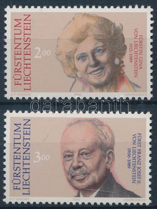 Liechtenstein stamp Prince Franz Josef II&Princess Ginas death set MNH WS231541