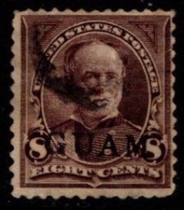 1899 US Possessions Guam Overprint Scott #- 7 8 Cent William T.  Sherman Used