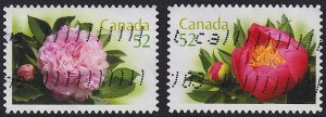 Canada - 2008 - Scott #2251-2262 - used - Flower Peony