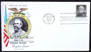 U.S. Used #1049 30c Robert E Lee Fluegel First Day Cover. Unaddressed. Pristine!