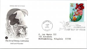 FDC 2005 SC #3612-3915 Ariels & Flounder - Anaheim CA - Single - J2888