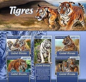 2017 Guinea-Bissau Mnh. Tigers. Y&T Code: 6914-6918  |  Michel Code: 9134-9138