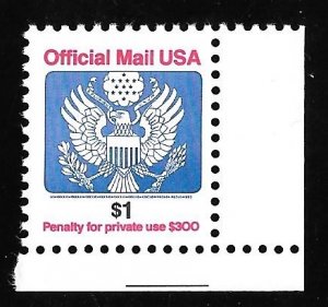 O151 1 Dollar eagle official (1993) Stamp mint OG NH VF