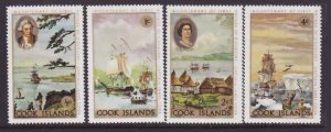 Cook Is.-Sc#233-6- id9-unused NH set-Capt. Cook-Ships-1968-