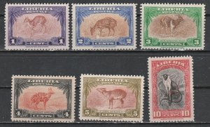 Liberia   283-88   (N*)   1942   Complet   ($$)