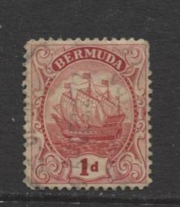 Bermuda - Scott 83 - Caravel - 1928 - FU- Single 1d Stamp