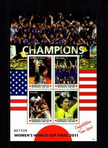 Micronesia  #943 (2011 Woman's World Cup of Soccer sheet of four) VFMNH CV $8.00