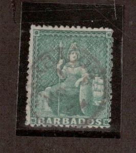 Barbados 15a - Brittania Half Penny Issue  #02 BAR15A