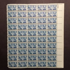 US, 947, WASHINGTON-FRANKLIN, FULL SHEET, MINT NH, 1940'S COLLECTION