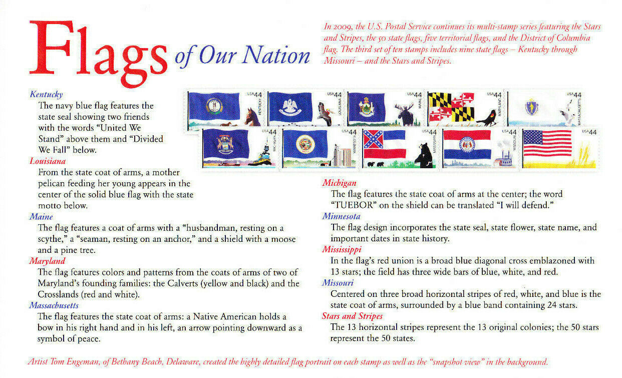 4296 - 2009 44c Flags of Our Nation: Maryland - Mystic Stamp Company