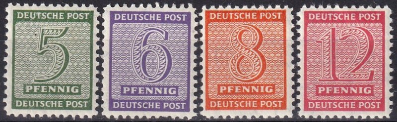 Germany Mi#120x-123x MNH Falling Watermark  (SU7870)