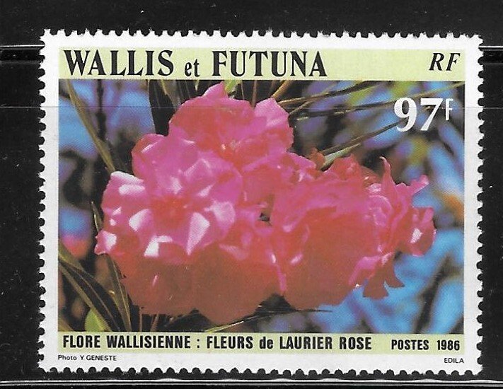 Wallis and Futuna islands 1986 Flowers Rose Laurel Sc 345 MNH A1401