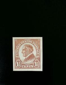 1925 1 1/2c Warren Harding, Yellow Brown, Imperforate Scott 576 Mint F/VF NH