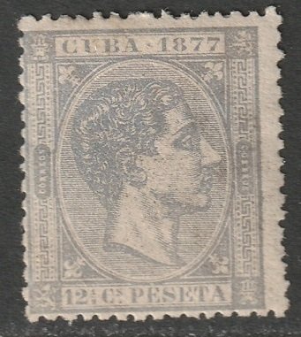 Cuba 1877 Sc 72 MH* small thin