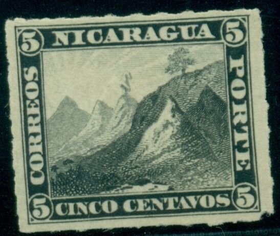 NICARAGUA #10 5c Liberty Cap, og, LH, VF, Scott $50.00