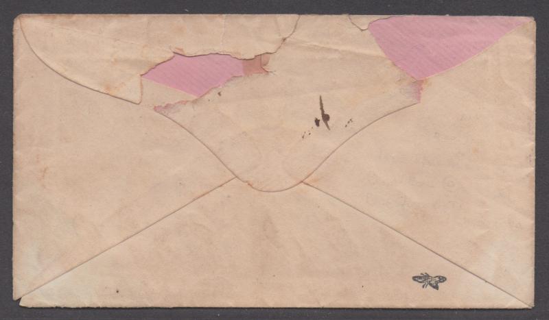 **CSA Cover, SC# 1(2) Charlottesville, VA 11/13/1861 Pink Inside Cover