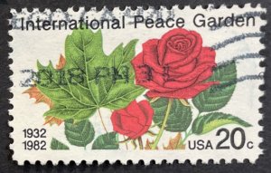 US #2014 Used - 20c International Peace Garden / Rose [US33.6.1]