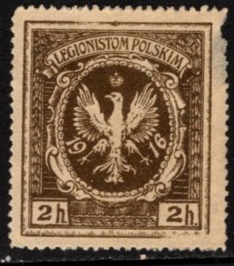 1916 Poland Patriotic Charity Stamp 2 Heller Polish Legionnaires