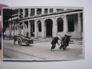 Hong Kong RPPC Postcard 1939 Victoria Postmark Chinese Women Drive A Truck