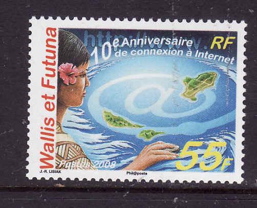 Wallis & Futuna-Sc#647-unused NH set-Connection to the Internet-2008-