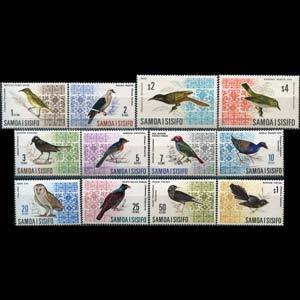 SAMOA 1967 - Scott# 265-74B Birds Set of 12 NH toned