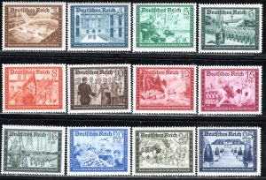 Germany Reich Scott # B148 -B159, mint nh, 12 stamps, w/o A #