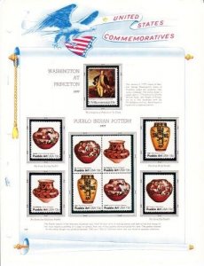 U S 1977 Commemorative Mint NH Year Set on White Ace Album Pages - 5 Scans