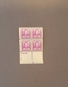 986, Edgar Allan Poe, Plate Block LL, Mint OGNH, CV $2.00