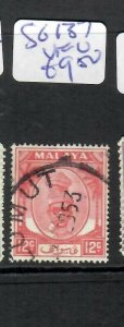 MALAYA PERAK  (P2504B)  SULTAN 12C  RED    SG 137   VFU 