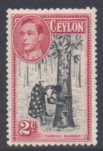 Ceylon Scott 278d - SG386, 1938 George VI 2c Perf 11.1/2 x 13 MH*