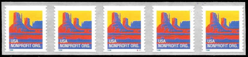 Scott 2902B Buttes Self-Adhesive PNC/5 #S1111, MNH