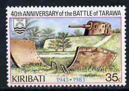 Kiribati 1983 Battle of Tarawa 35c with wmk reading upwar...