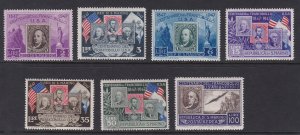 San Marino # 266-271, C55, First U.S. Stamps, Hinged 1/2 Cat.