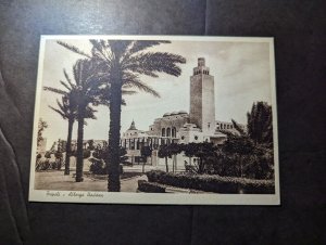 1951 British Occupied Libya BA Tripolitania Overprint PPC Postcard Cover Italy