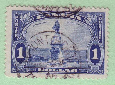 227 Canada Champlain Statue,used CV $15.00